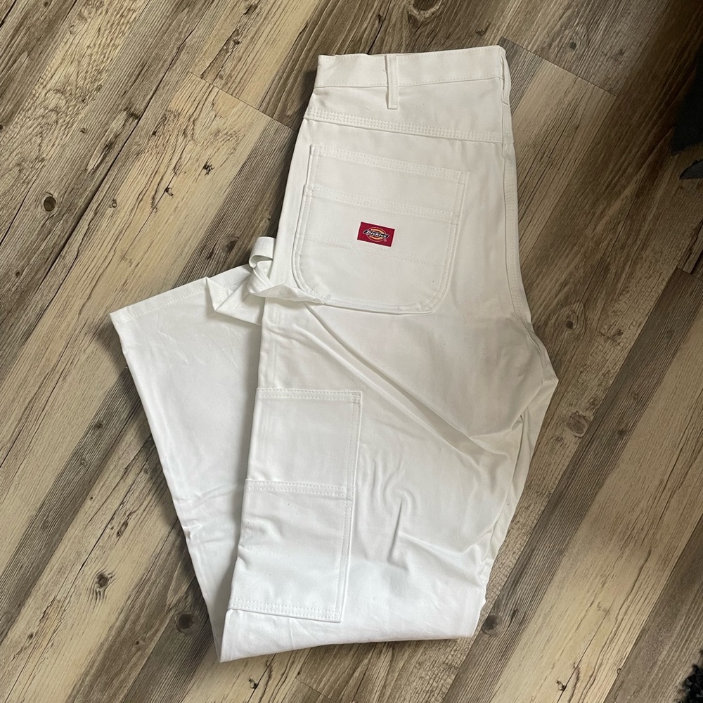 dickies white painter/carpenter pants